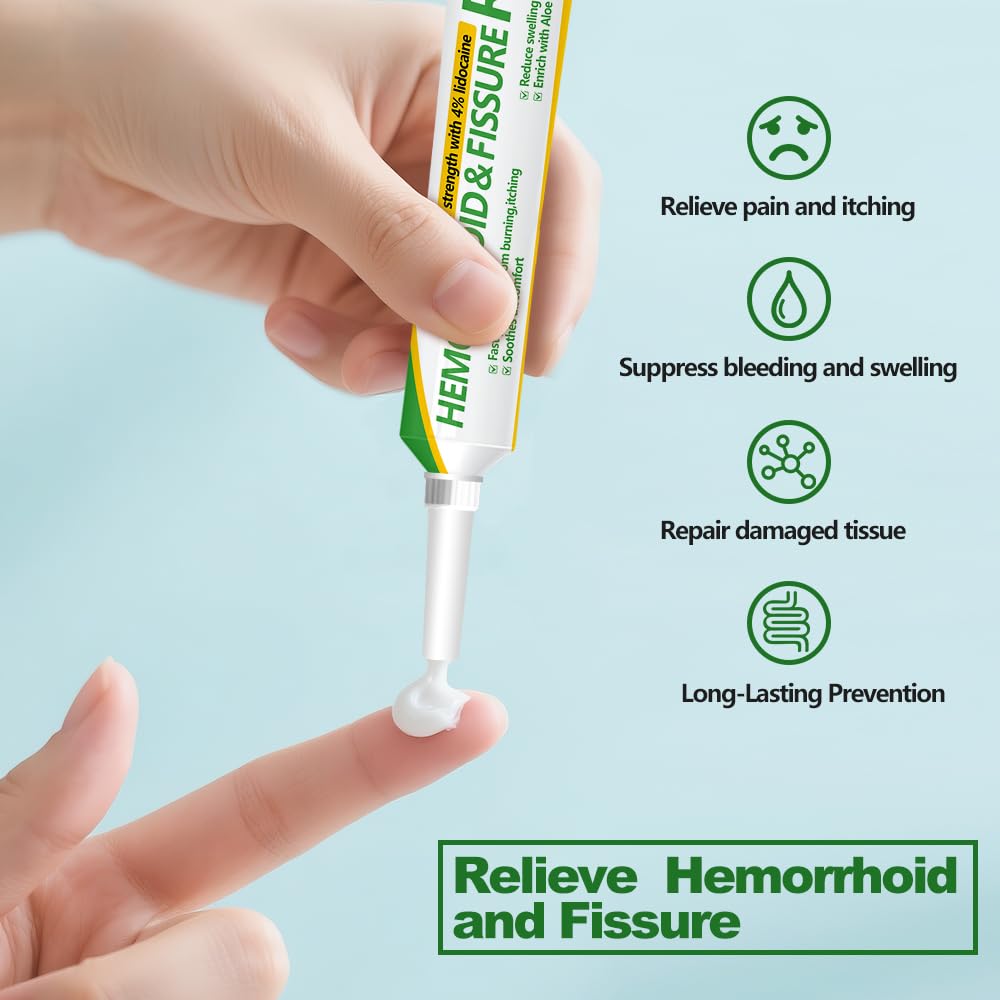 Lesdgo Hemorrhoidal Ointment(2 Pack),Hemorrhoid and Fissure Cream Witch Hazel Maximum Strength Pain Relief,for Itching and Swelling - TrustMedUSA