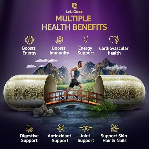 LetaGreen Irish Sea Moss Capsules – 120 Wildcrafted Sea Moss Pills with Black Seed Oil - TrustMedUSA