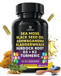 LetaGreen Ocean Wild Sea Moss Capsules - 120 Black Seed Oil Sea Moss Pills - TrustMedUSA