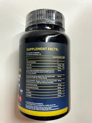 LetaGreen Organic Lions Mane Supplement Capsules - 120 Real Mushrooms Lion's Mane - TrustMedUSA