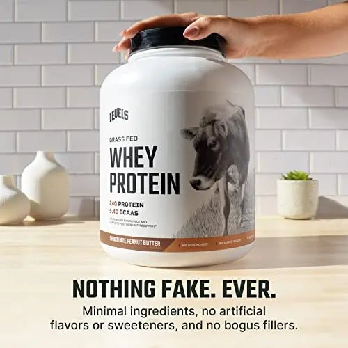 Levels Grass Fed 100% Whey Protein, No GMOs, Chocolate Peanut Butter, 5LB - TrustMedUSA