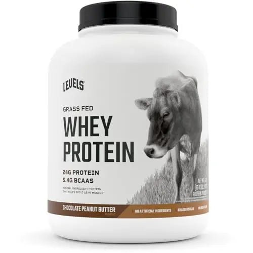 Levels Grass Fed 100% Whey Protein, No GMOs, Chocolate Peanut Butter, 5LB - TrustMedUSA