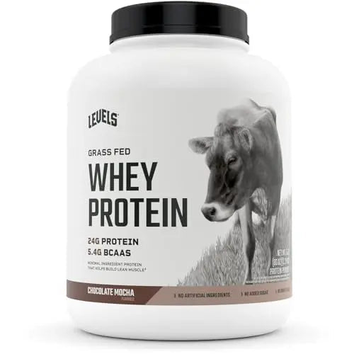 Levels Grass Fed 100% Whey Protein, No Hormones, Chocolate Mocha, 5LB - TrustMedUSA