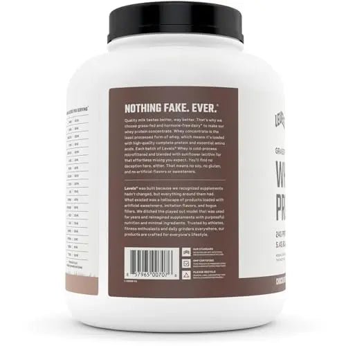 Levels Grass Fed 100% Whey Protein, No Hormones, Chocolate Mocha, 5LB - TrustMedUSA