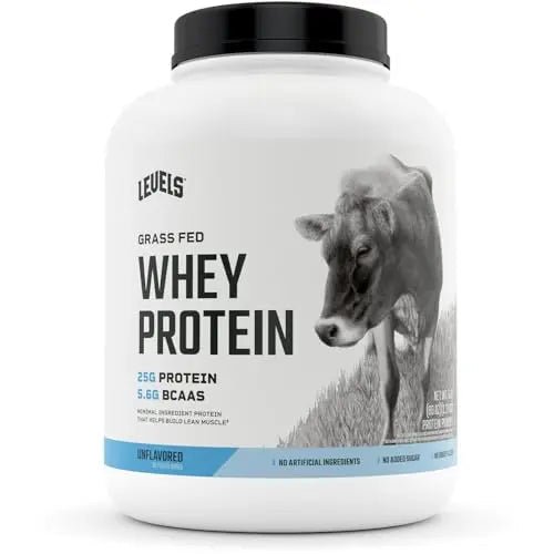 Levels Grass Fed 100% Whey Protein, No Hormones, Unflavored, 5LB - TrustMedUSA