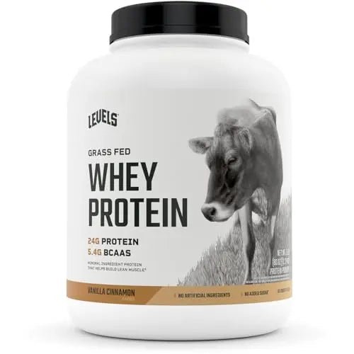 Levels Grass Fed 100% Whey Protein, No Hormones, Vanilla Cinnamon, 5LB - TrustMedUSA