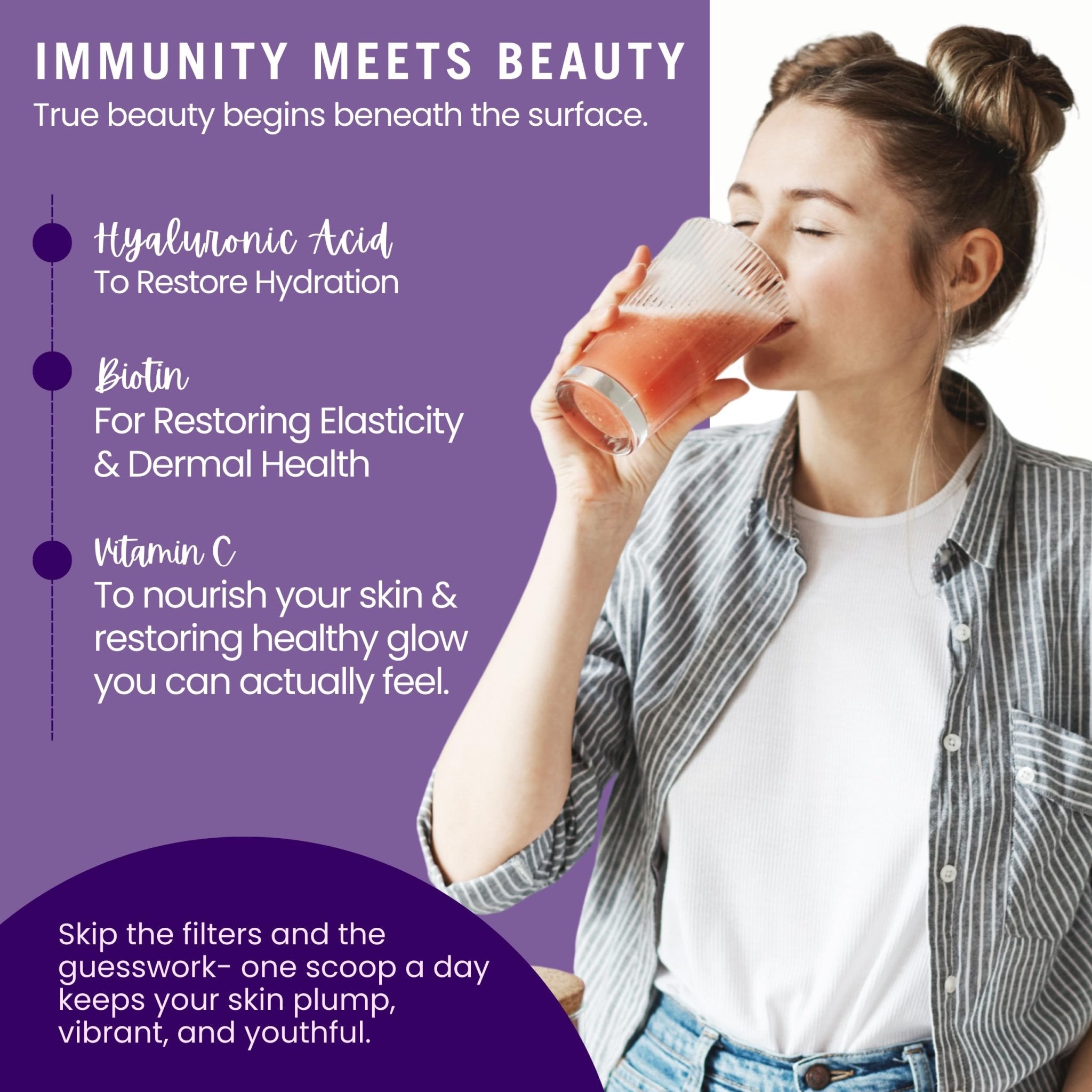 Leverage Mixed Berries Anti–Aging Supplement & Longevity Mix - Daily Wellness Multivitamin Powder with Hyaluronic Acid, L-Glycine & Magnesium for Skin, Energy, Cognitive Function & Joint–30 Servings - TrustMedUSA