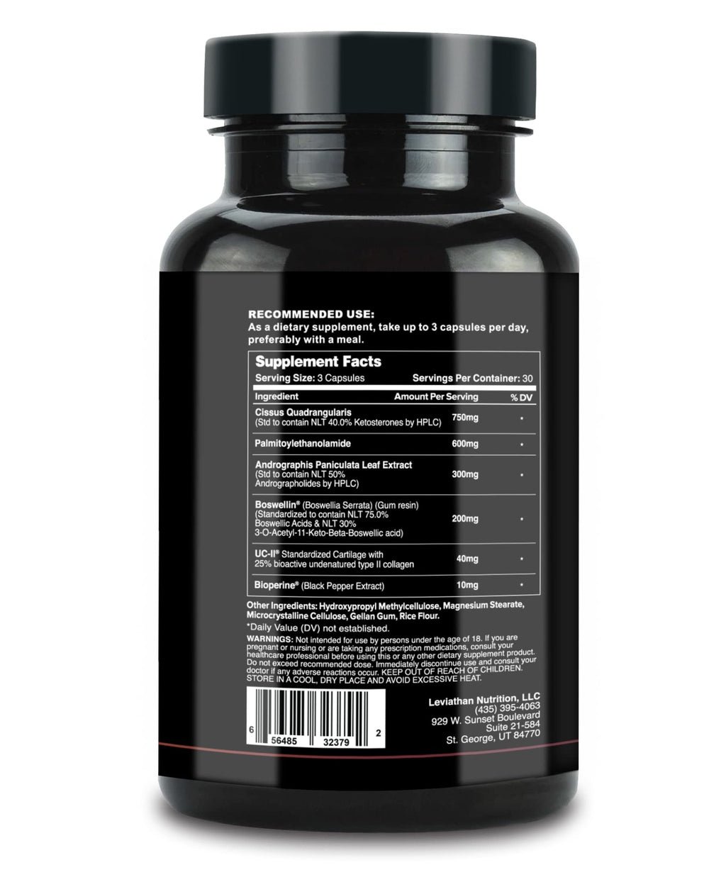 Leviathan Nutrition Joint Support | Helps Repair & Restore Joints for Comfort Mobility, Flexibility, Strength & Joint Health with Boswellia for Hands Back Knee and Joints for Men & Women - 90 Capsules - TrustMedUSA