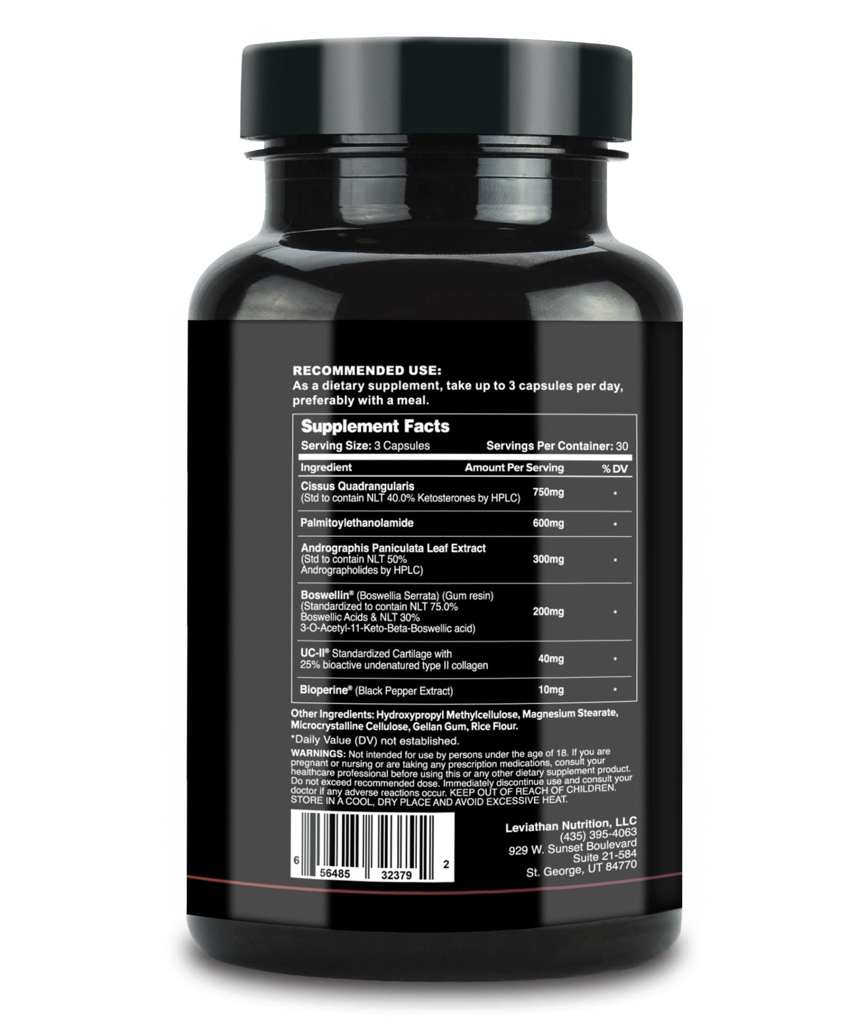 Leviathan Nutrition Joint Support | Helps Repair & Restore Joints for Comfort Mobility, Flexibility, Strength & Joint Health with Boswellia for Hands Back Knee and Joints for Men & Women - 90 Capsules - TrustMedUSA