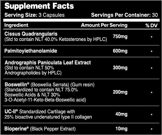 Leviathan Nutrition Joint Support | Helps Repair & Restore Joints for Comfort Mobility, Flexibility, Strength & Joint Health with Boswellia for Hands Back Knee and Joints for Men & Women - 90 Capsules - TrustMedUSA