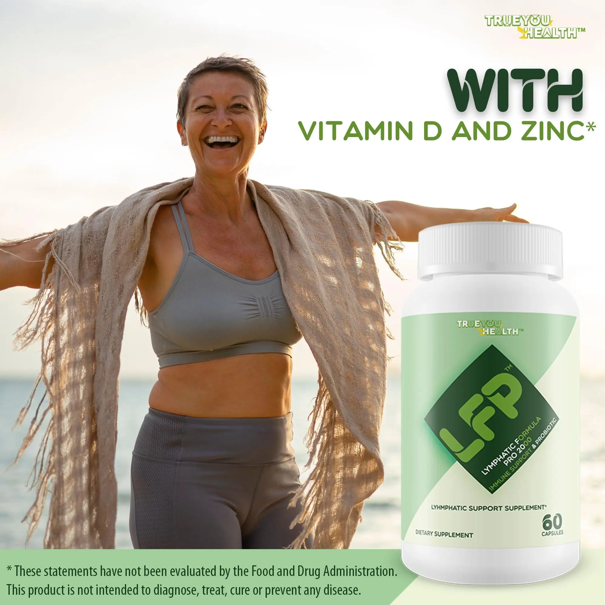 LFP - Lymphatic Formula Pro 2000 Immune Support & Probiotic - Lymphatic Support Supplement to Promote Healthy Immune System & Lymphatic Function - Aid Immune Response, Gut Health, & Overall Health - TrustMedUSA