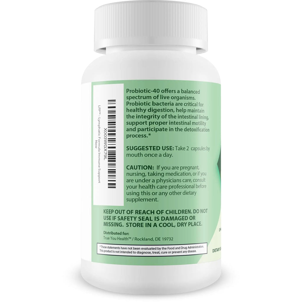 LFP - Lymphatic Formula Pro 2000 Immune Support & Probiotic - Lymphatic Support Supplement to Promote Healthy Immune System & Lymphatic Function - Aid Immune Response, Gut Health, & Overall Health - TrustMedUSA