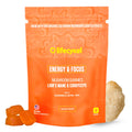 Life Cykel - AM Energy and Focus Mushroom Gummies, 10 Count - Organic Lion's Mane Gummies with Cordyceps, Guarana & Alpha GPC for Mental Clarity, Natural Energy, Endurance & Focus - Lemon Peach Flavor - TrustMedUSA