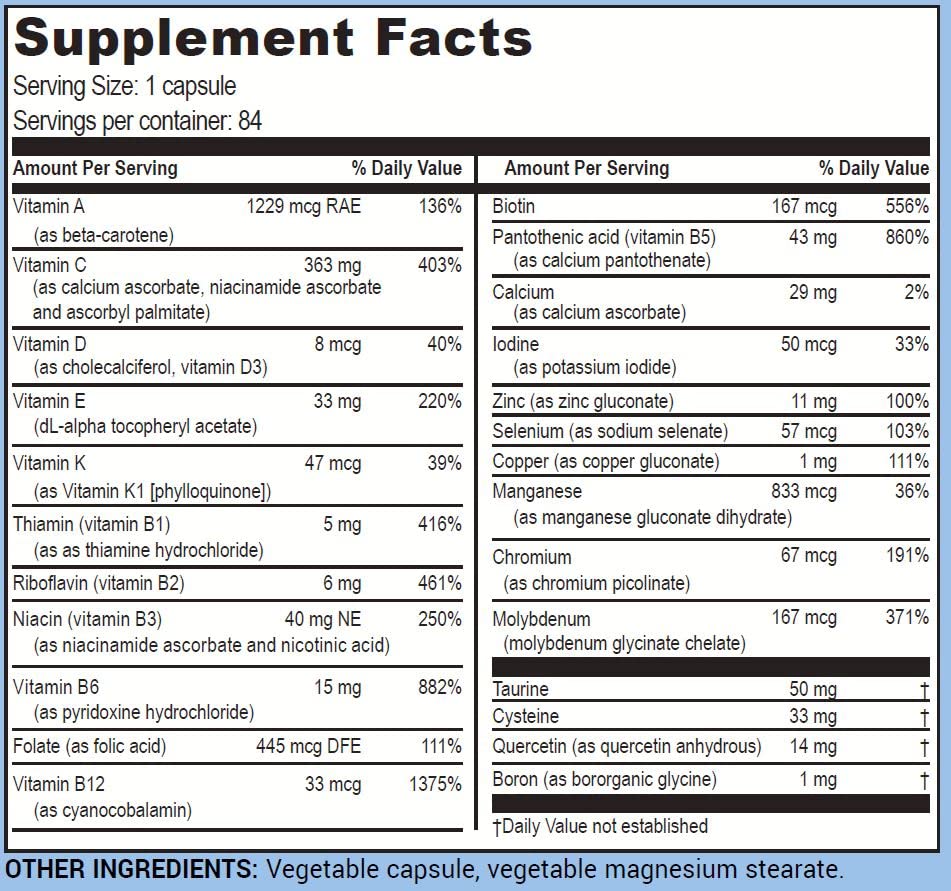 Life Enhancement One-Per-Meal Radical Shield - Multi-Antioxidant, Multivitamin and Multimineral Supplement - 84 Servings - TrustMedUSA