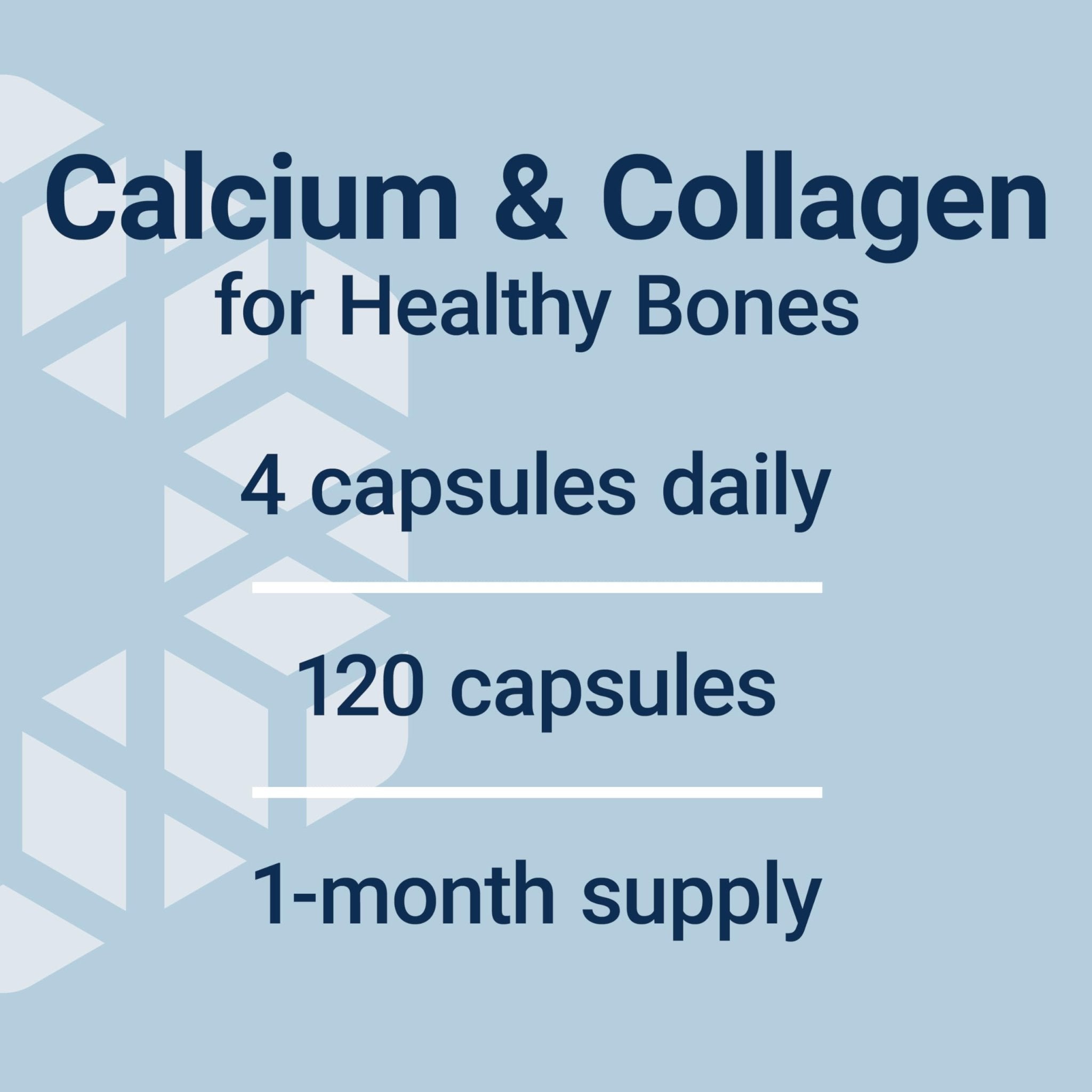 Life Extension Bone Strength Collagen Formula, Calcium Collagen chelate, Calcium fructoborate, Vitamin D3, Magnesium Citrate, Silicon, Boron, Gluten-Free, Non-GMO, 120 Capsules - TrustMedUSA