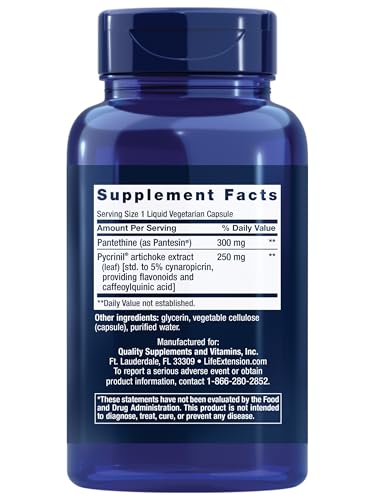 Life Extension CHOL-Support™, Helps Maintain Already Healthy Cholesterol, Heart Health, Artichoke Leaf Extract, Vitamin B5 pantethine, Gluten-Free, Non-GMO, Vegetarian, 60 Capsules - TrustMedUSA