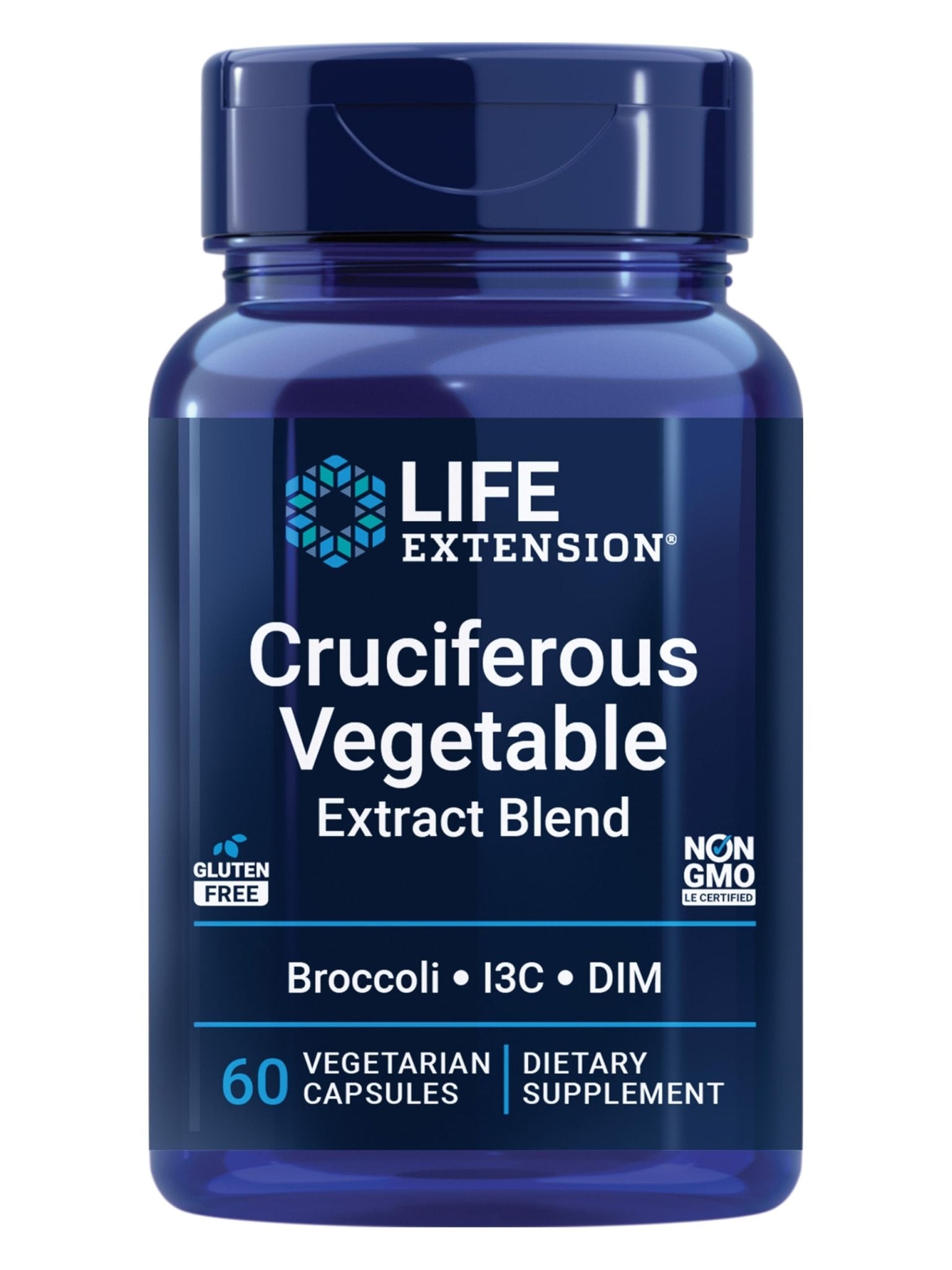 Life Extension Cruciferous Vegetable Extract Blend, Broccoli Extract, I3C, Helps Maintain DNA Health & Already Healthy Hormone Levels, Gluten Free, Non-GMO, Vegetarian, 60 Capsules - TrustMedUSA