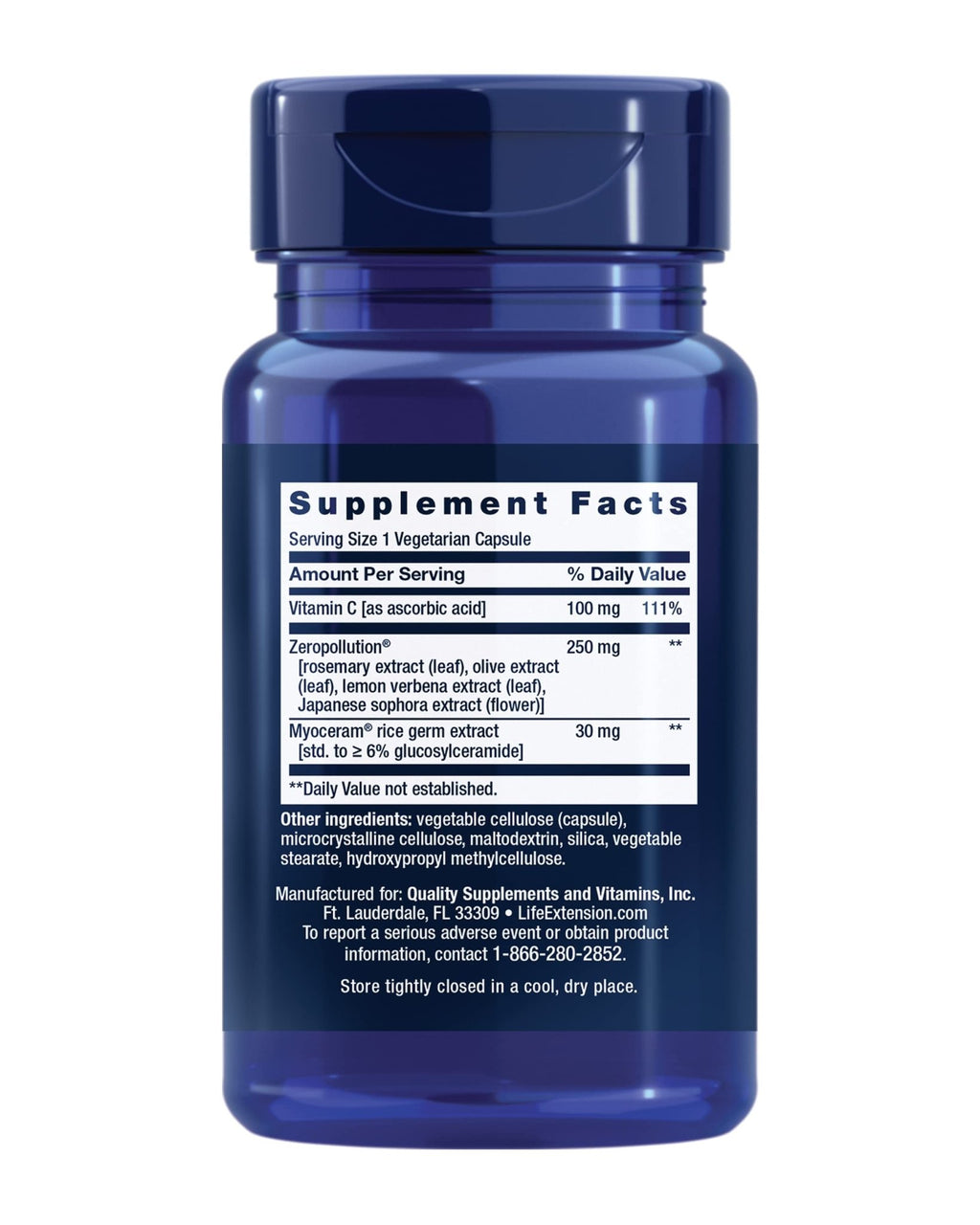 Life Extension Daily Skin Defense, Vitamin C, ceramides, Rosemary, Lemon Verbena, Helps Fight oxidative Stress & The Appearance of Wrinkles, Gluten-Free, Once-Daily, Non-GMO, Vegetarian, 30 Capsules - TrustMedUSA