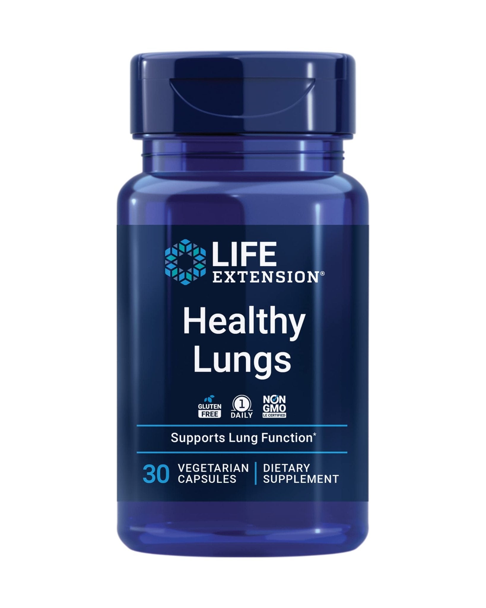 Life Extension Healthy Lungs, Respiratory Supplement, Lung Protection, Boswellia Serrata, Saffron Extract, Once-Daily, Gluten Free, Non-GMO, Vegetarian, 30 Capsules - TrustMedUSA
