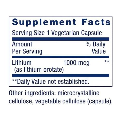 Life Extension Lithium 1000 mcg - for Brain Health, Anti-Aging & Longevity - TrustMedUSA