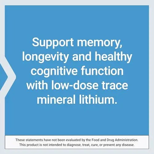 Life Extension Lithium 1000 mcg - for Brain Health, Anti-Aging & Longevity - TrustMedUSA
