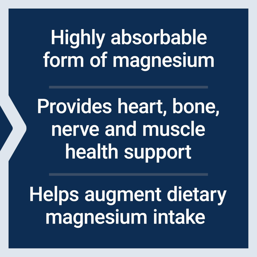 Life Extension Magnesium Glycinate, Heart Health, Bone Health, Nerve and Muscle Support, Highly absorbable, Gluten-Free, Non-GMO - TrustMedUSA