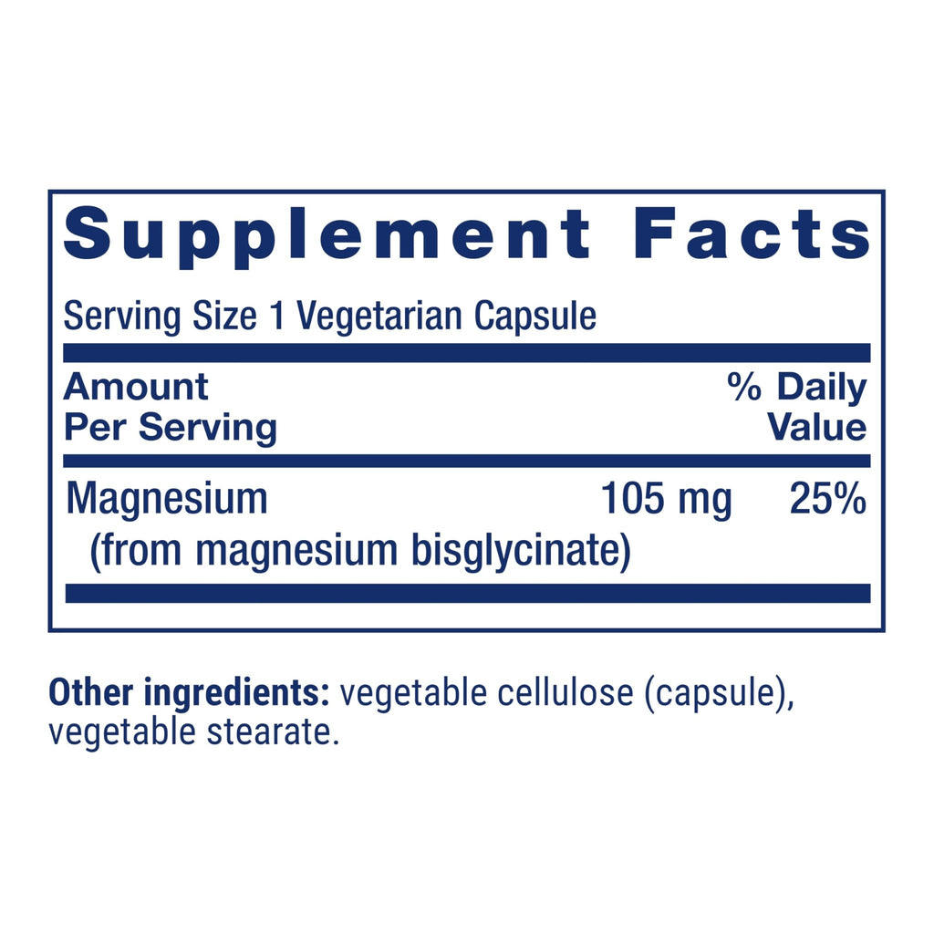 Life Extension Magnesium Glycinate, Heart Health, Bone Health, Nerve and Muscle Support, Highly absorbable, Gluten-Free, Non-GMO - TrustMedUSA