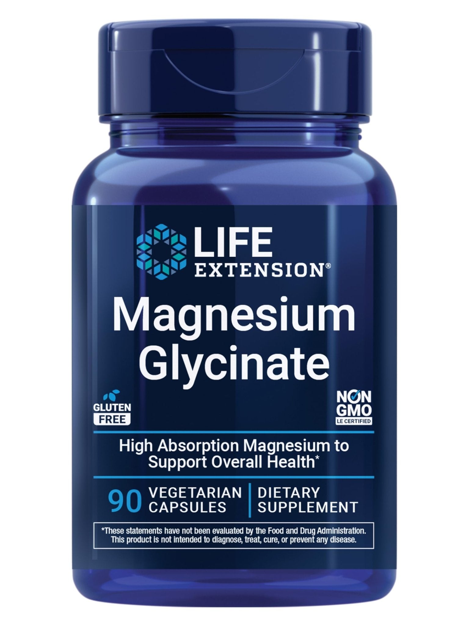 Life Extension Magnesium Glycinate, Heart Health, Bone Health, Nerve and Muscle Support, Highly absorbable, Gluten-Free, Non-GMO - TrustMedUSA