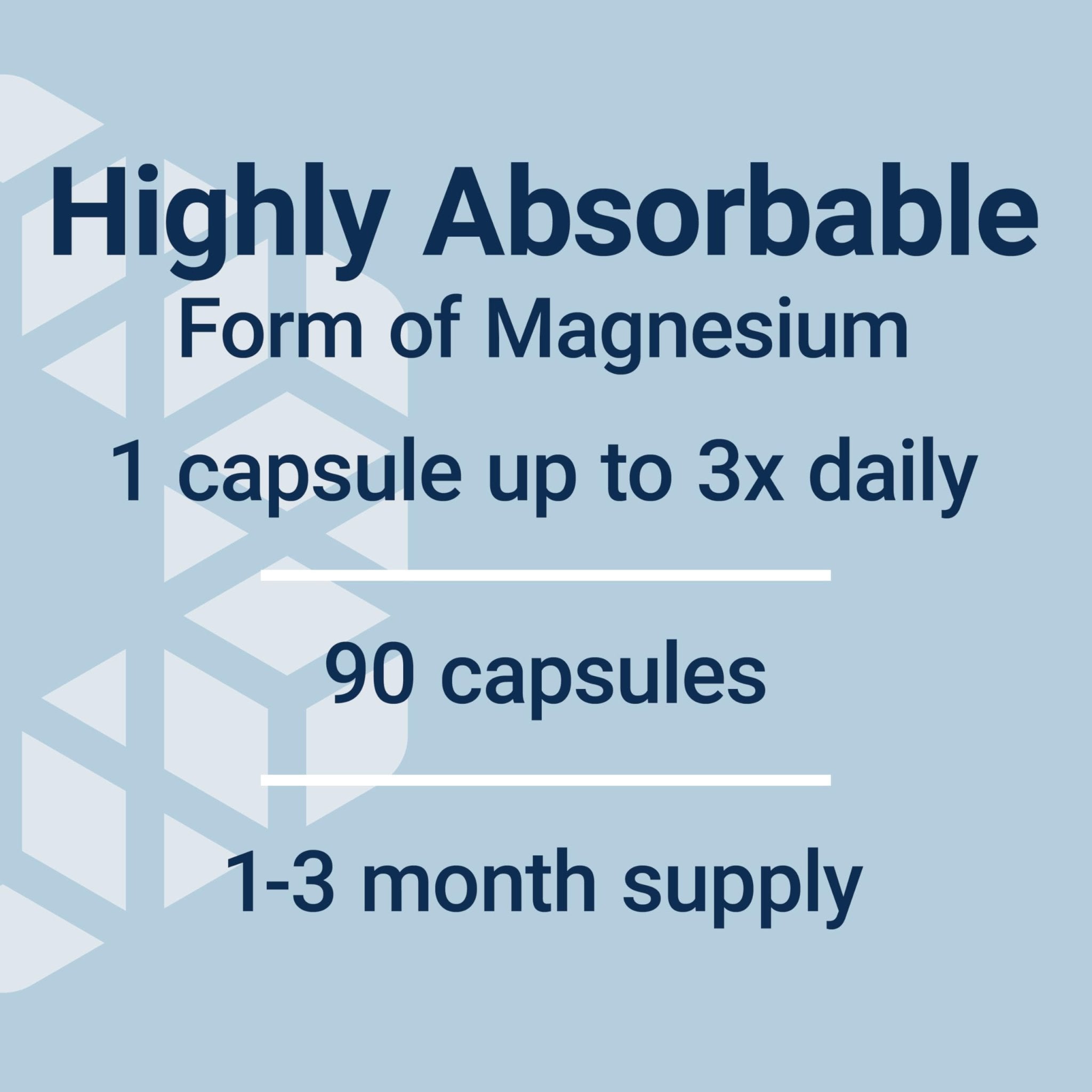 Life Extension Magnesium Glycinate, Heart Health, Bone Health, Nerve and Muscle Support, Highly absorbable, Gluten-Free, Non-GMO - TrustMedUSA