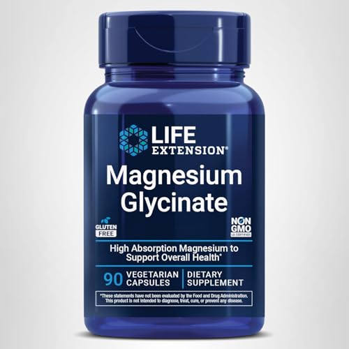 Life Extension Magnesium Glycinate, Heart Health, Bone Health, Nerve and Muscle Support, Highly absorbable, Gluten-Free, Non-GMO - TrustMedUSA