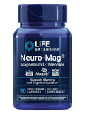 Life Extension Neuro-Mag Magnesium L-Threonate, Memory Health, Quick Thinking, Cognitive Health Support, Vegetarian, Non-GMO, 90 Vegetarian Capsules (144 mg from 2000 mg Magtein magnesium L-threonate - TrustMedUSA