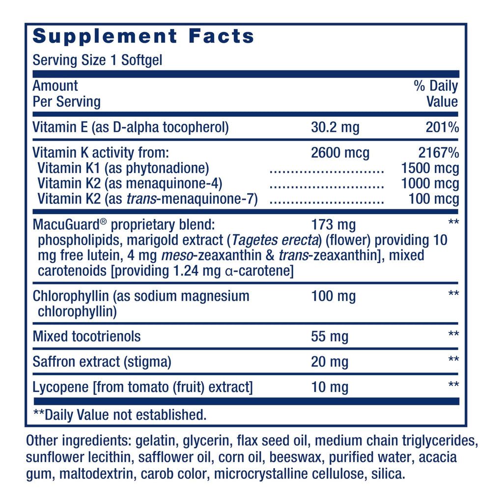 Life Extension Once-Daily Health Booster, Vitamins E, K1 & K2, phospholipids, Fat-Soluble nutrients for Eye Health, Bone Health, Heart Health, Gluten-Free, 1 Daily, Non-GMO, 30 softgels - TrustMedUSA