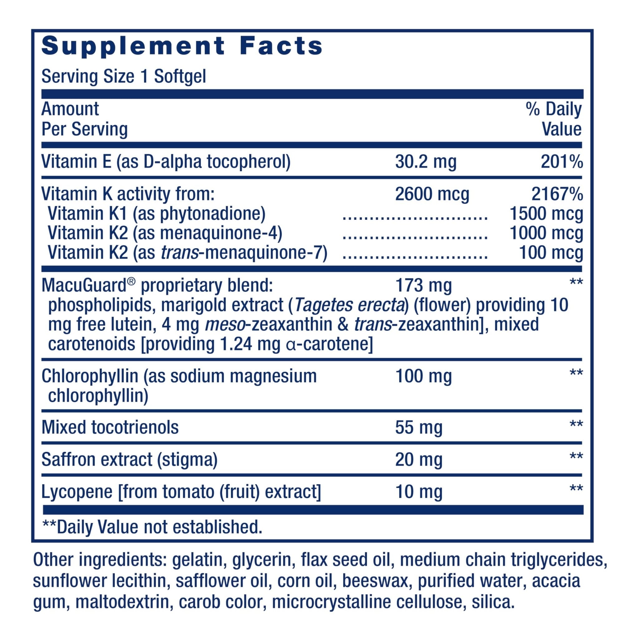 Life Extension Once-Daily Health Booster, Vitamins E, K1 & K2, phospholipids, Fat-Soluble nutrients for Eye Health, Bone Health, Heart Health, Gluten-Free, 1 Daily, Non-GMO, 30 softgels - TrustMedUSA