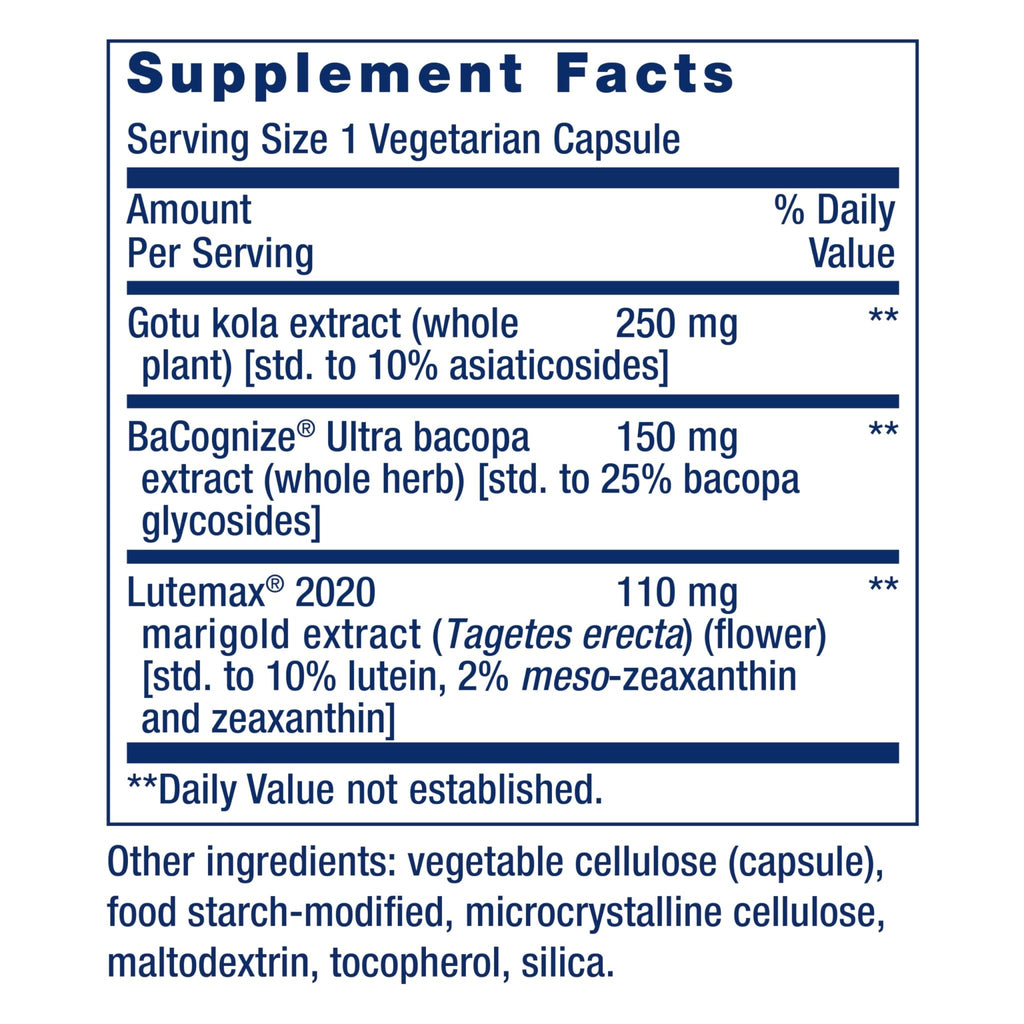 Life Extension Quick Brain Nootropic, Fast Thinking, Learning, Concentration, Lutein, zeaxanthin, gotu kola, bacopa, Gluten Free, Non-GMO, Vegetarian, 1 Daily, 30 Capsules, (Pack of 2) - TrustMedUSA