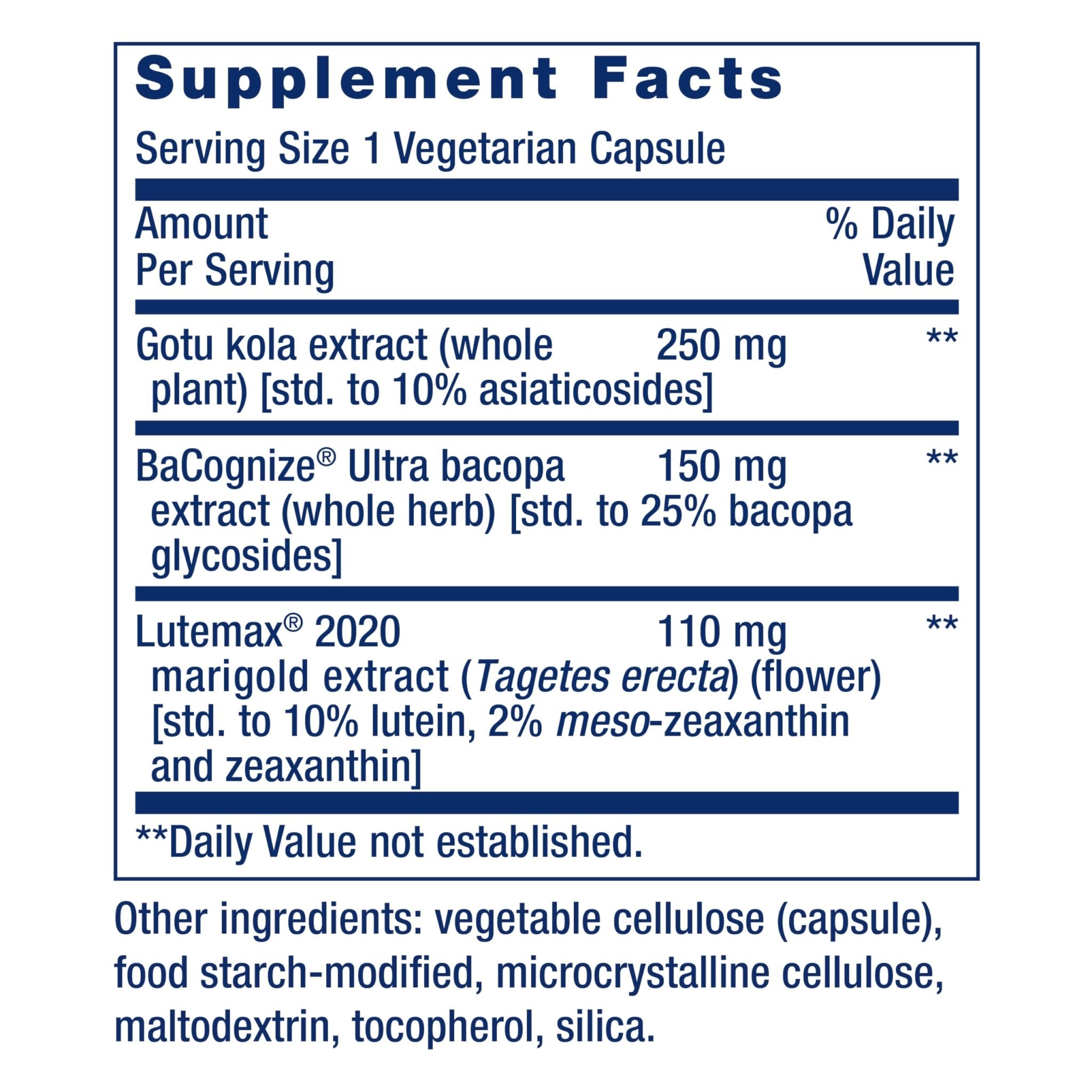 Life Extension Quick Brain Nootropic, Fast Thinking, Learning, Concentration, Lutein, zeaxanthin, gotu kola, bacopa, Gluten Free, Non-GMO, Vegetarian, 1 Daily, 30 Capsules, (Pack of 2) - TrustMedUSA