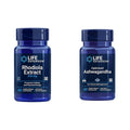 Life Extension Rhodiola and Ashwagandha Extract Bundle, Rhodiola rosea and ashwagandha Supplements, 60 Capsules Each - TrustMedUSA