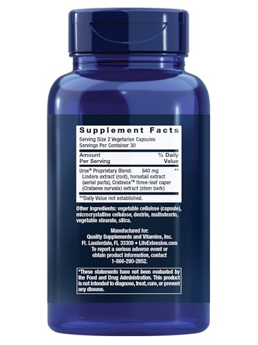 Life Extension Women's Bladder Support – for Bladder Health and Normal Urinary Frequency – Horsetail, Lindera and Three-Leaf Caper Extracts – Non-GMO – Gluten Free — 60 Vegetarian Capsules - TrustMedUSA