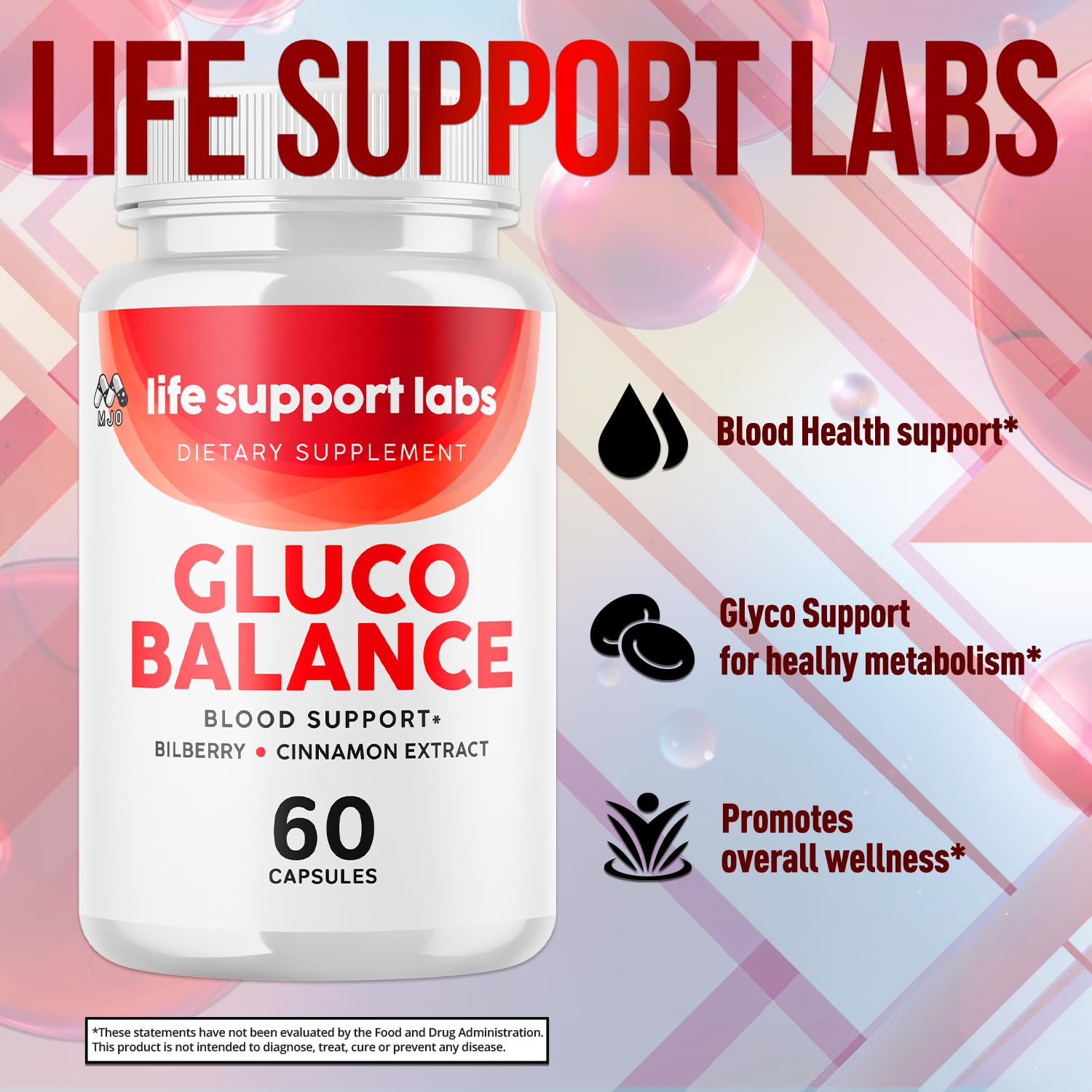 Life Support Labs Capsules, Official LifeSupportLabs Blood Health Pills with All Natural Ingredients, Life Support Labs Advanced Health & Wellness with Premium Vitamins for Women & Men (60 Capsules) - TrustMedUSA