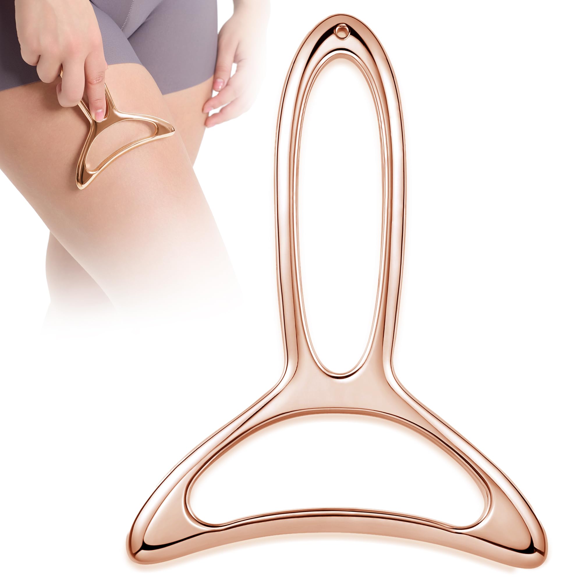lifechill Lymphatic Drainage Massager & Anti Cellulite Massage Tools for Body Sculpting, Metal Gua Sha & Muscle Scraper Tool Pain Relief Deep Tissue, Gifts for Women, Gold (M) - Maple Wellness Supplements
