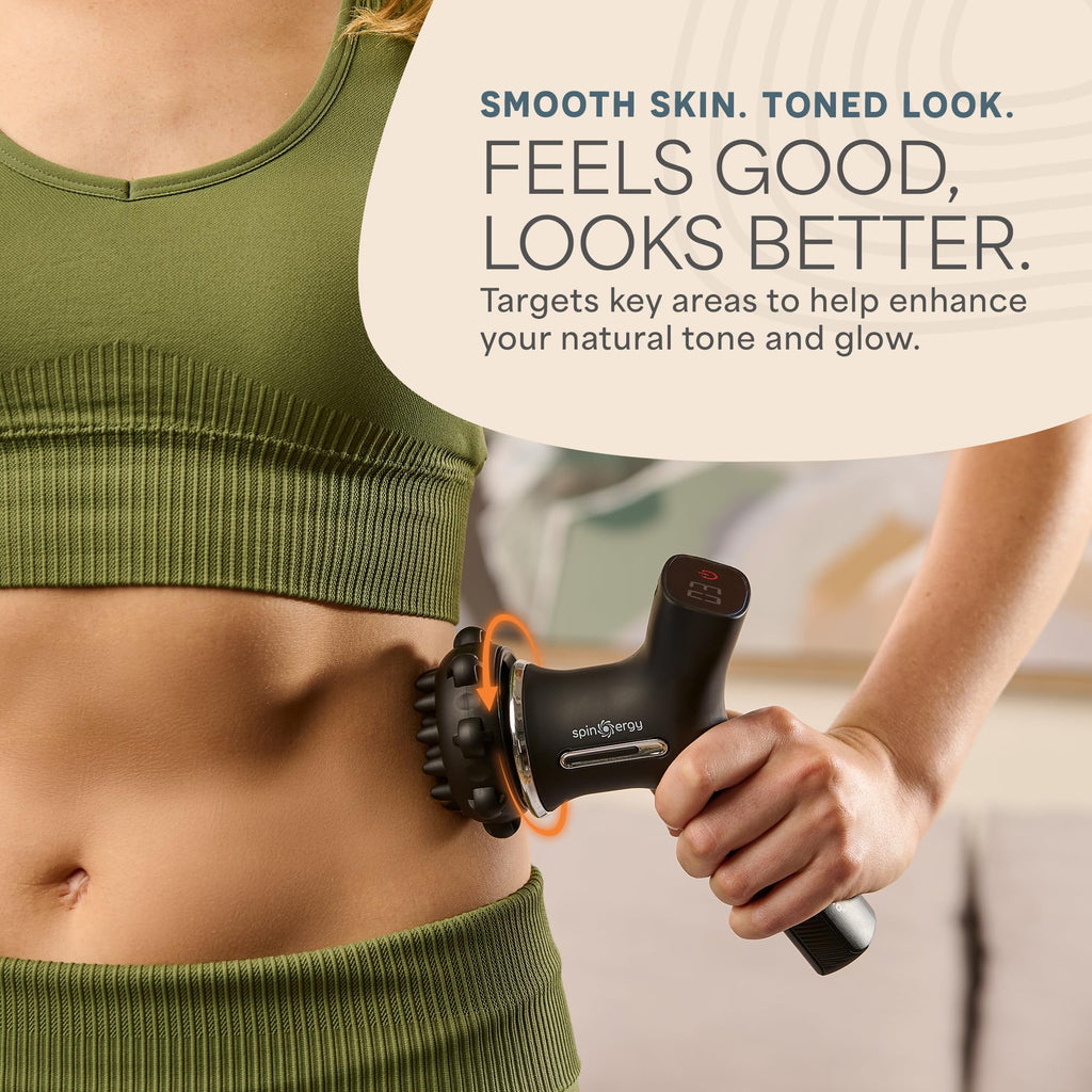 LifePro Lymphatic Drainage Massager – Handheld Cellulite Massager for Legs, Thighs, Neck & More – Spinergy Body Sculpting Massage Gun with Vibration for Muscle Recovery & Relaxation – Quiet & Portable - Maple Wellness Supplements