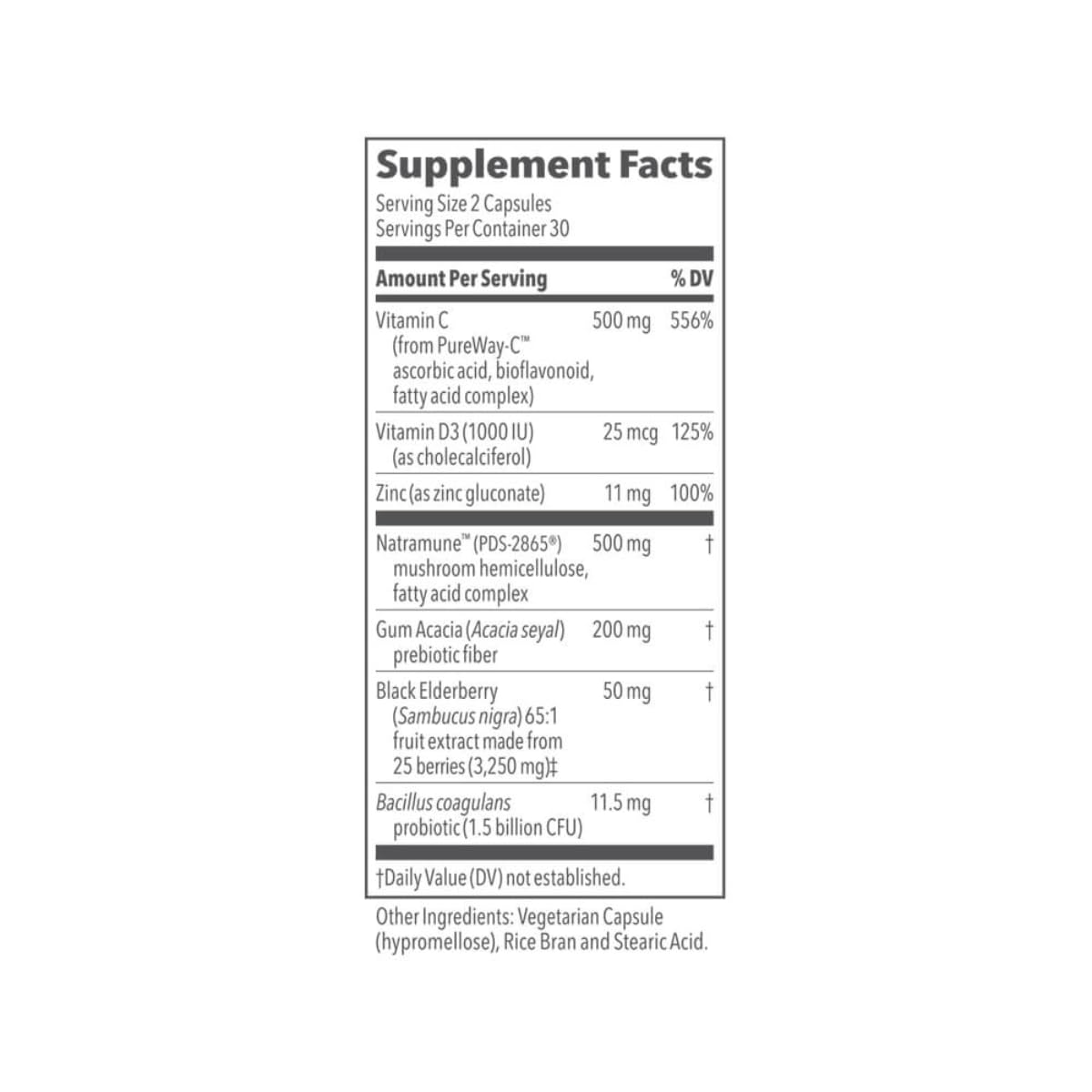 LifeSeasons Clinical Immunity - Daily Boost - Immune System Booster - Pre + Probiotics - Increases Antibodies & Immune Cells - Elderberry, Zinc, Natramune & Vitamin C + D3-60 Capsules - Maple Wellness Supplements