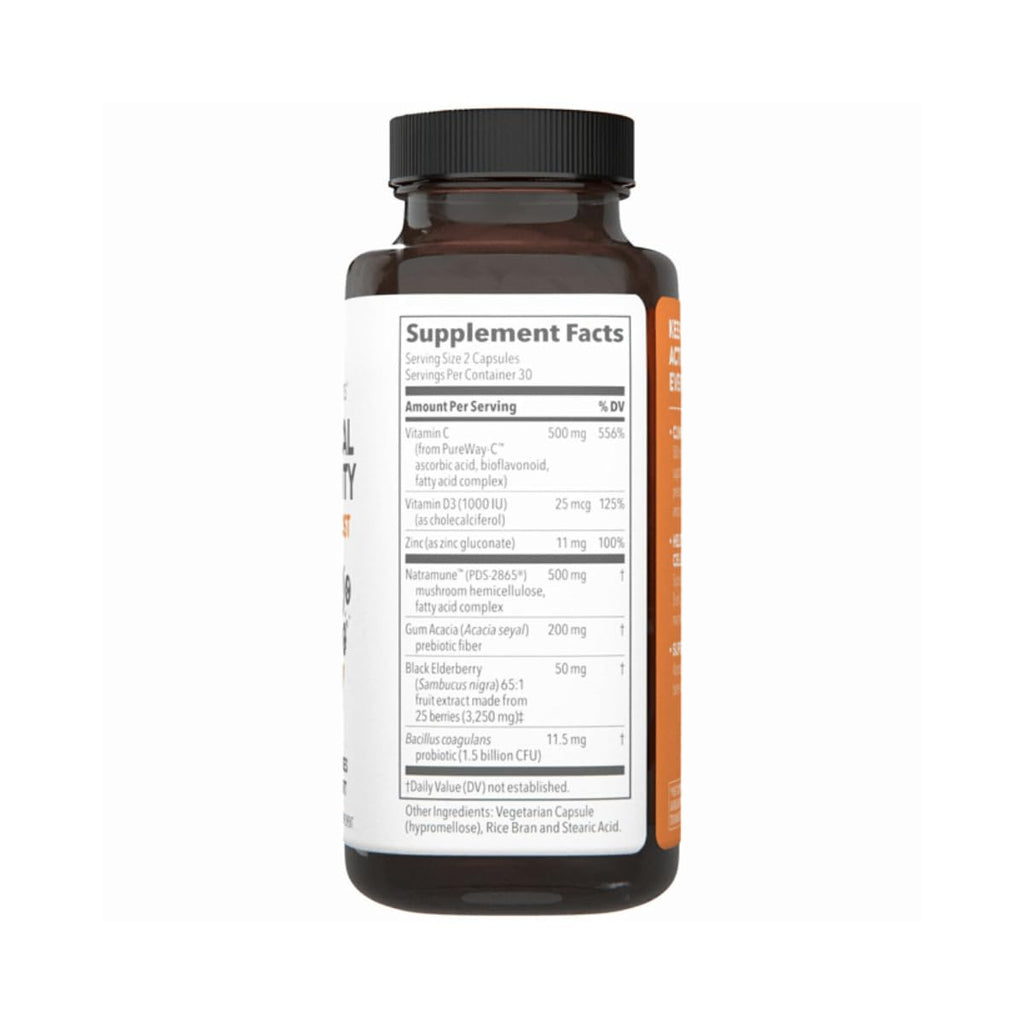 LifeSeasons Clinical Immunity - Daily Boost - Immune System Booster - Pre + Probiotics - Increases Antibodies & Immune Cells - Elderberry, Zinc, Natramune & Vitamin C + D3-60 Capsules - Maple Wellness Supplements