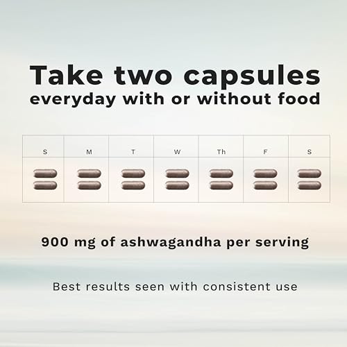 LifeSeasons Essentials Ashwagandha - Stress & Sleep Support Supplement - Calm & Focused Mind - Improves Athletic Performance & Brain Function - 900mg per 2 Capsules - 60 Capsules - TrustMedUSA