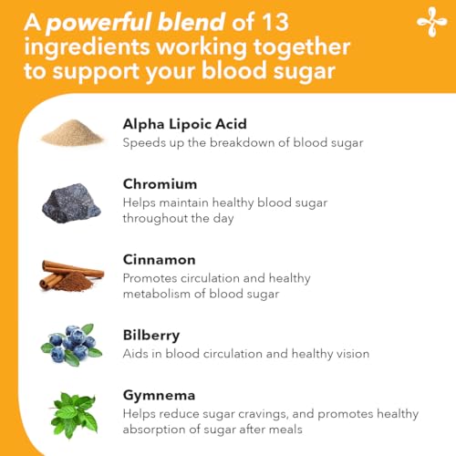 LifeSeasons GS Stabili-T - Blood Sugar Support Supplement - Healthy Circulation & Vision - Maintain Normal Levels - Chromium Cinnamon Gymnema Bilberry & Alpha Lipoic Acid - 90 Capsules - TrustMedUSA