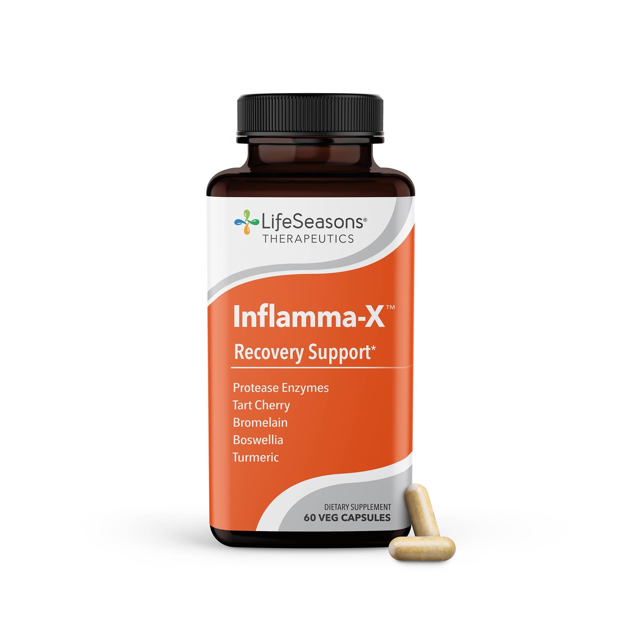 LifeSeasons Inflamma-X Joint & Tissue Support Supplement – Supports Muscle Comfort, Recovery & Flexibility – Herbal Formula with Turmeric, Bromlein, Boswellia & Protease Enzymes – 60 Capsules - TrustMedUSA