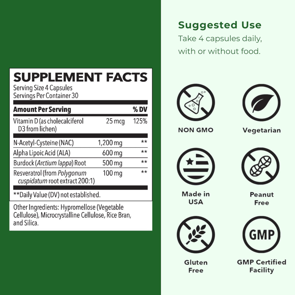 LifeSeasons Kidney Support Supplement – Cellular Protection with NAC, Alpha Lipoic Acid, Resveratrol, Burdock Root & Vitamin D3 – Supports Detox, Oxidative Stress & Renal Function – 120 Capsules - TrustMedUSA
