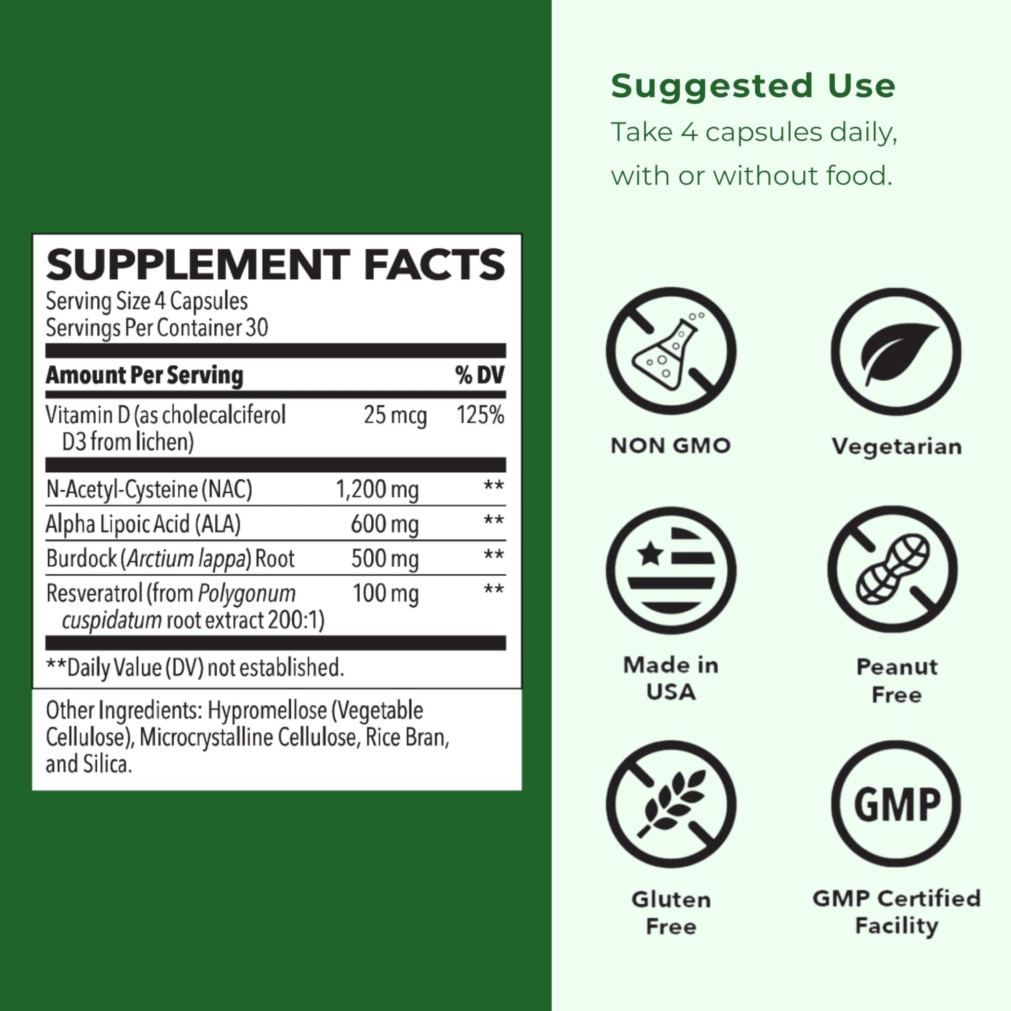 LifeSeasons Kidney Support Supplement – Cellular Protection with NAC, Alpha Lipoic Acid, Resveratrol, Burdock Root & Vitamin D3 – Supports Detox, Oxidative Stress & Renal Function – 120 Capsules - TrustMedUSA
