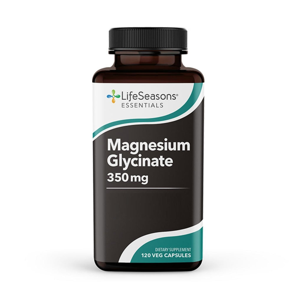 LifeSeasons Magnesium Glycinate 350 mg – Highly Absorbable Magnesium Supplement for Sleep Support, Calm Mood & Muscle Relaxation – Vegan, Gluten‑Free, 120 Vegetarian Capsules - TrustMedUSA