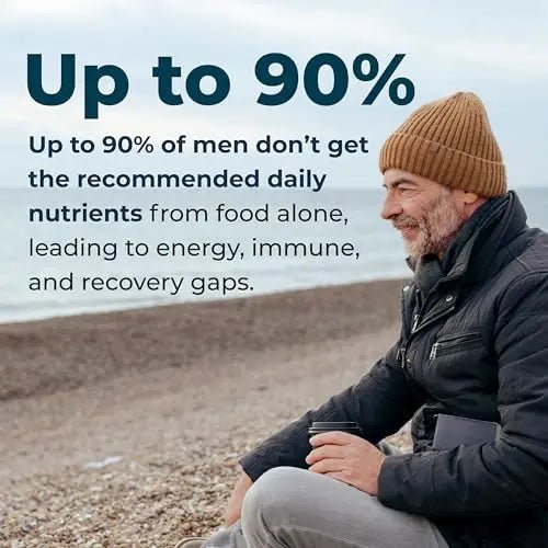 LifeSeasons Men's Multivitamin – High Potency with 21 Vitamins & Minerals, PureWay-C®, NAD+, Active B-Vitamins, TRAACS® Chelates, enXtra® for Energy, Probiotics & Mushrooms – 120 Veg Capsules - TrustMedUSA