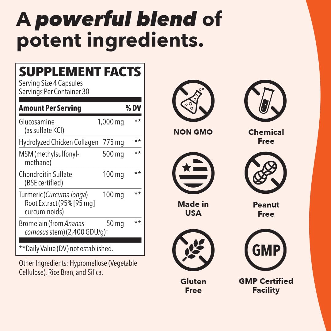 LifeSeasons Mobili-T - Joint Support Supplement - Reduces Aches & Discomforts - Increase Range of Motion - Rebuild Tissue & Cartilage - MSM Chondroitin Collagen Glucosamine & Turmeric - 208 Capsules - TrustMedUSA